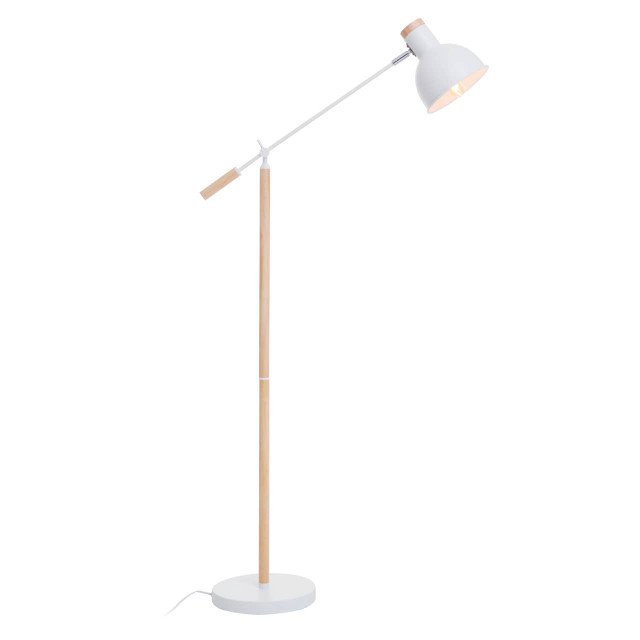 Premier Housewares Stockholm Matte White Floor Lamp