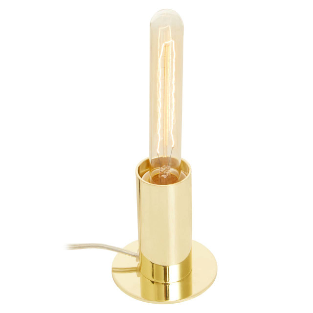Premier Housewares Stockholm Shiny Brass Finish Table Lamp