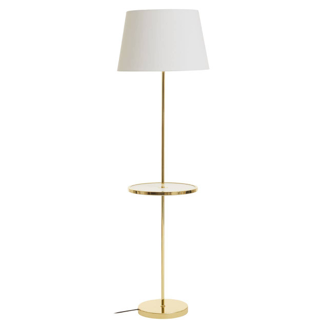 premier housewares Stockholm Shiny Brass Tapered Floor Lamp