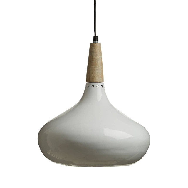 Premier Housewares Stockholm White Curved Pendant Light