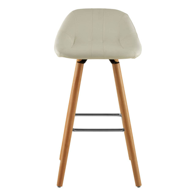 premier housewares Stockholm White Faux Leather Bar Stool