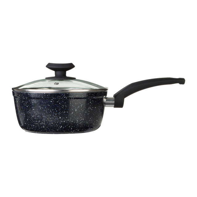 Premier Housewares Stoneflam 20cm Saucepan With Glass Lid