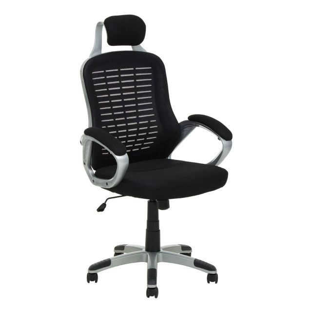 Premier Housewares Stratford Black And Silver Home Office Chair