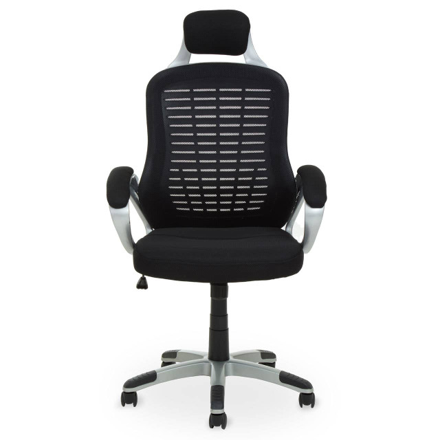 premier housewares Stratford Black and Silver Home Office Chair