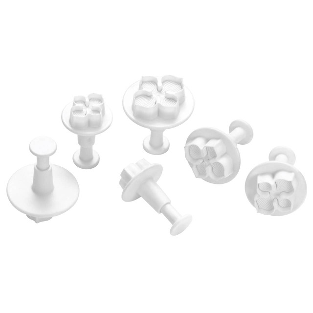 Premier Housewares Sucre 6 Piece White Flower Cutter Set
