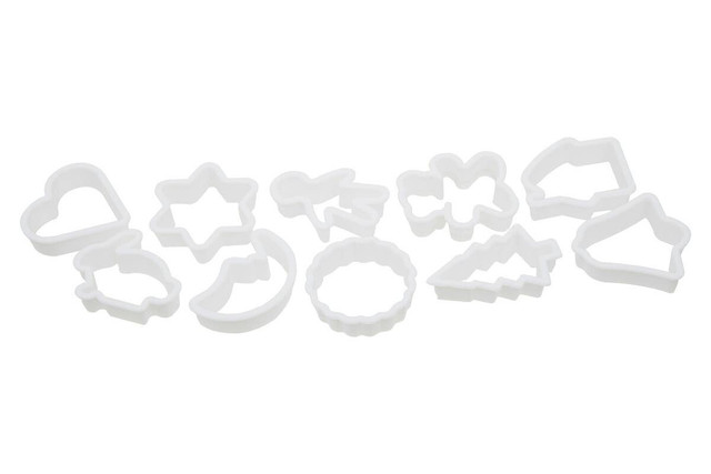 Premier Housewares Sucre Cookie Cutter 10Pc White Plastic Set