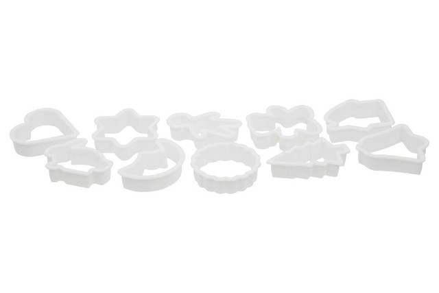 premier housewares Sucre Cookie Cutter 10Pc White Plastic Set