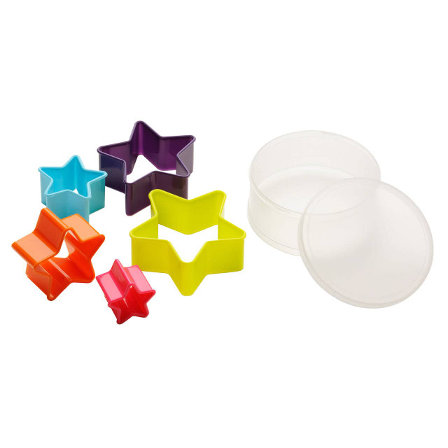 premier housewares Sucre Set of 5 Star Shape Plastic Cookie Cutters