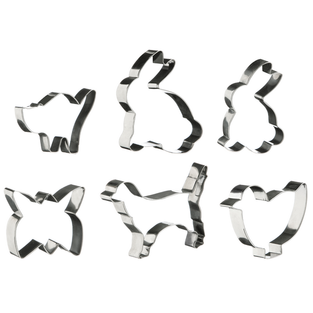 premier housewares Sucre Set of 6 Animal Shape Cookie Cutters