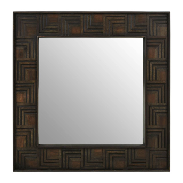 Premier Housewares Surat Mango Wood Square Wall Mirror