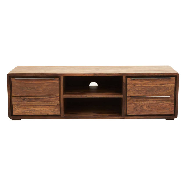 Premier Housewares Surati One Door Sheesham And Acacia Wood Media Unit