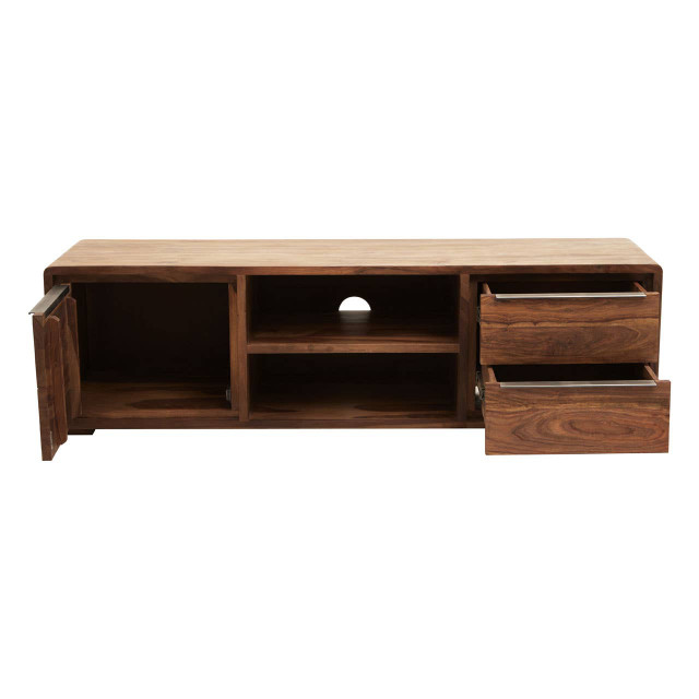 Premier Housewares Surati One Door Sheesham And Acacia Wood Media Unit