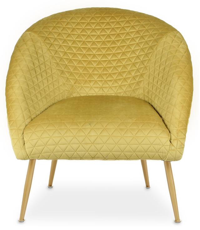 Premier Housewares Tania Gold Velvet Occasional Chair