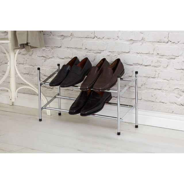Premier Housewares Tavia Extendable And Stackable 2 Tier Shoe Rack