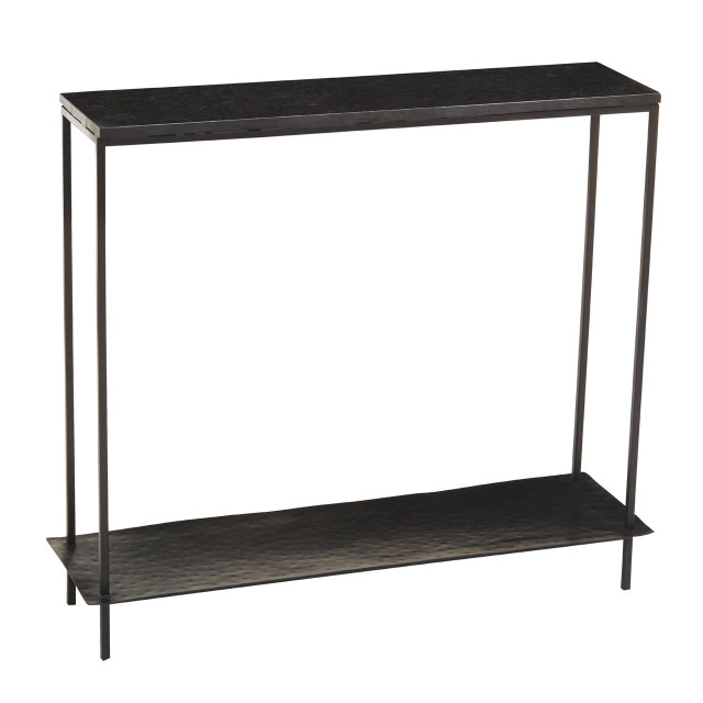 Premier Housewares Templar Black Marble Console Table