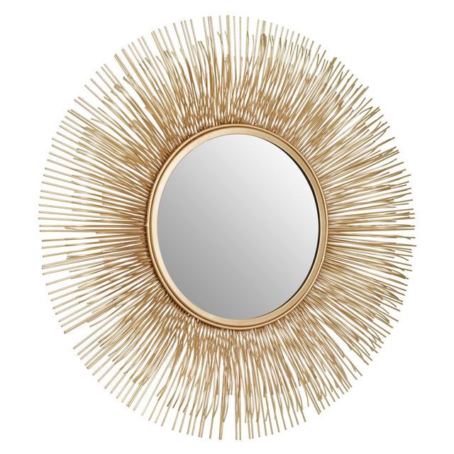 Premier Housewares Templar Gold Finish Sunburst Wall Mirror