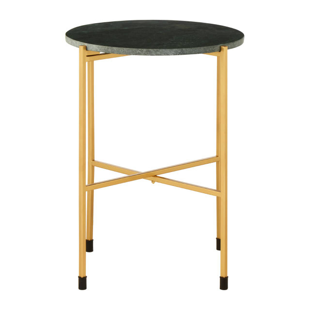premier housewares Templar Large Green Marble Top Side Table