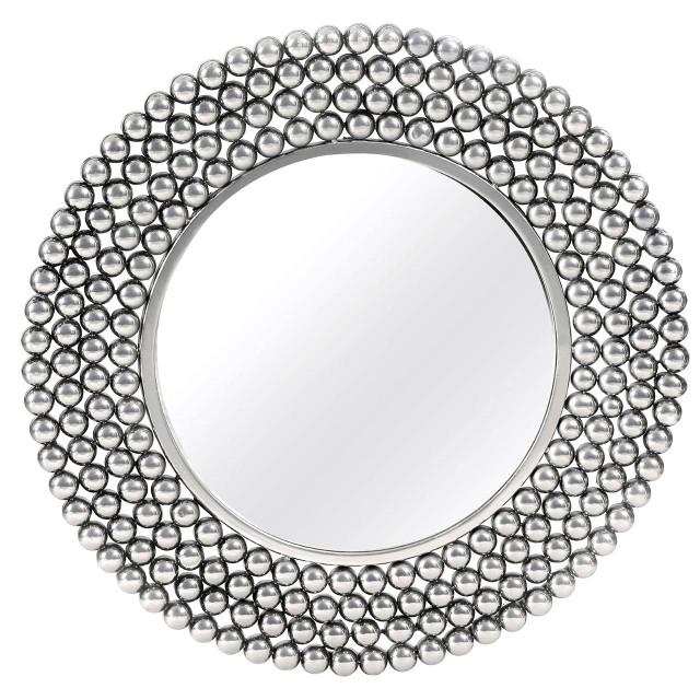 Premier Housewares Templar Pewter Finish Iron Wall Mirror