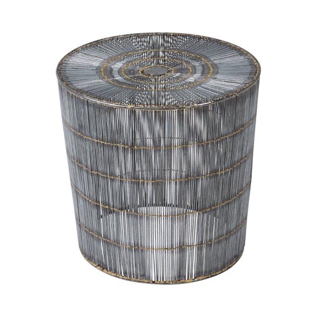 Premier Housewares Templar Silver Wireframe Side Table