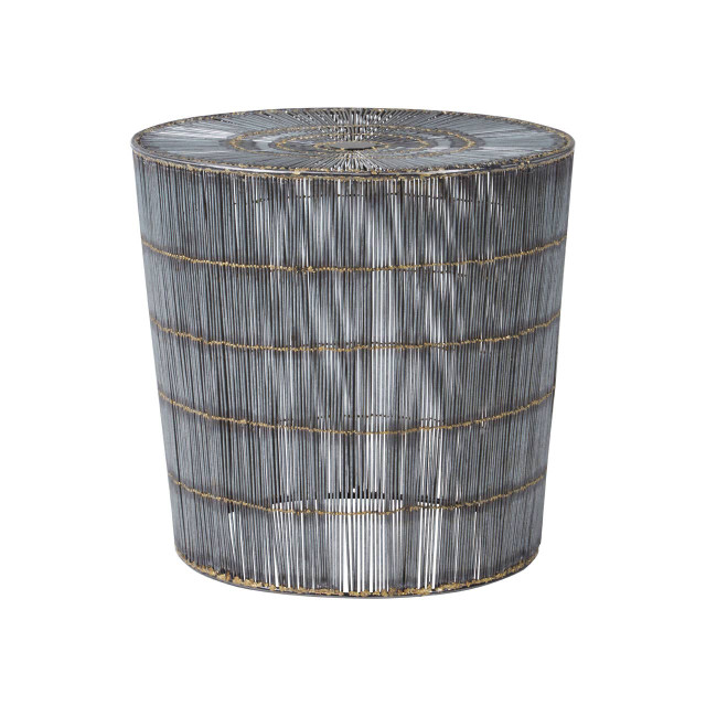 premier housewares Templar Silver Wireframe Side Table