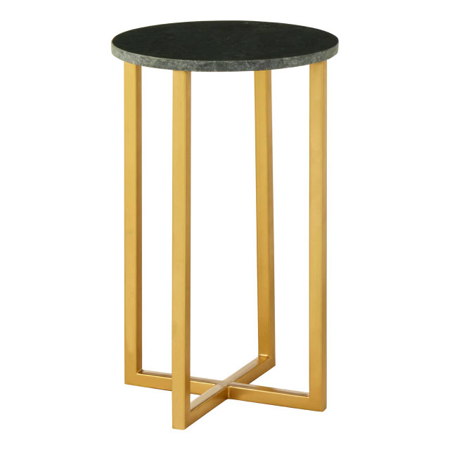 Premier Housewares Templar Small Marble And Iron Side Table