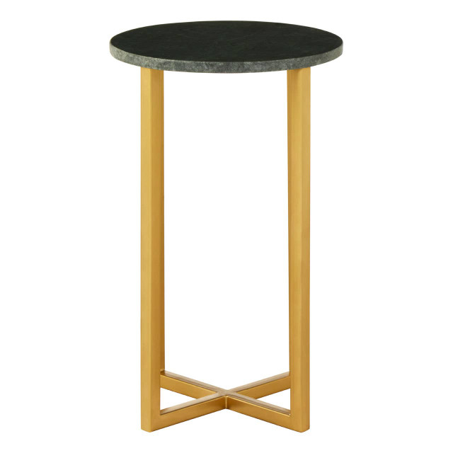 premier housewares Templar Small Marble And Iron Side Table