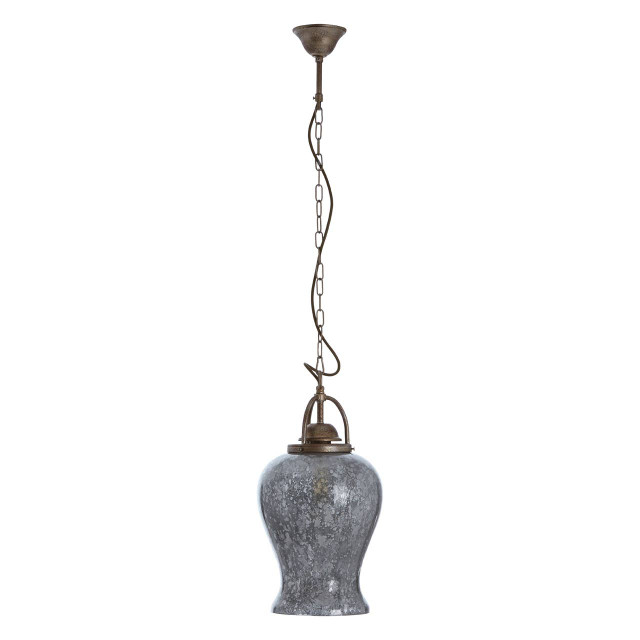 Premier Housewares Terina Antique Silver Finish Pendant Light