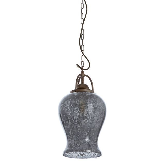 Premier Housewares Terina Antique Silver Finish Pendant Light