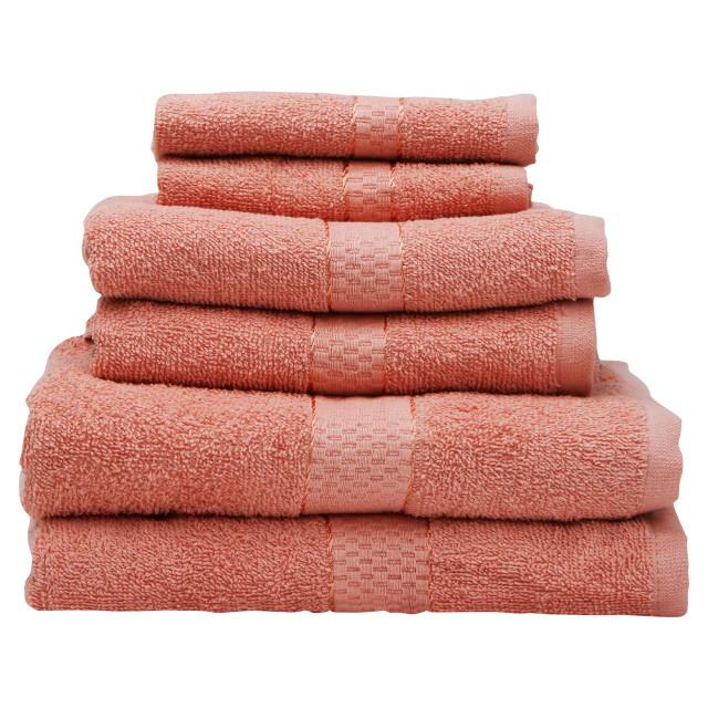 premier housewares Thread and Loom 6 Piece Peach Pink Towel Set