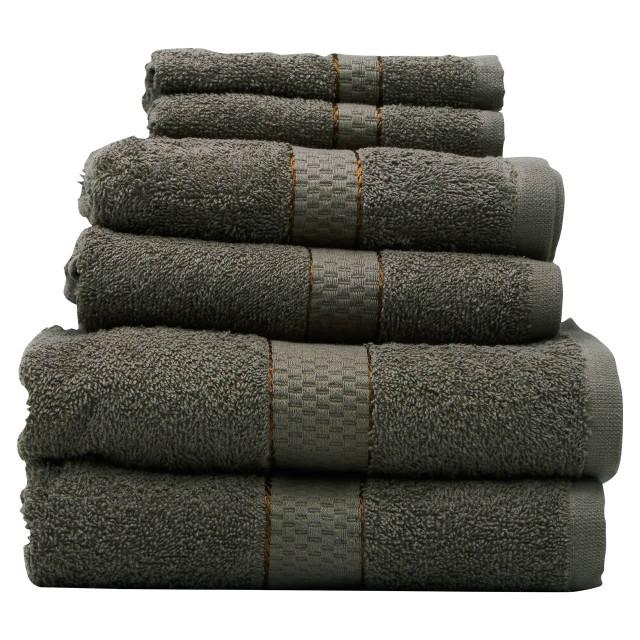 Premier Housewares Thread And Loom 6 Piece Silver Mink Towel Set