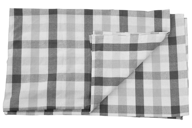 Premier Housewares Thread And Loom Grey And Black Check Tablecloth