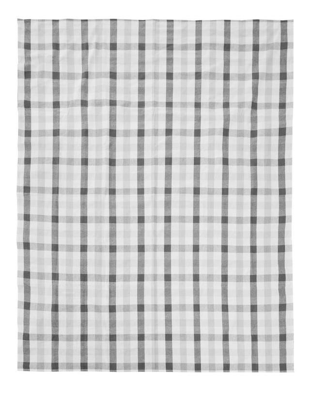 premier housewares Thread and Loom Grey And Black Check Tablecloth