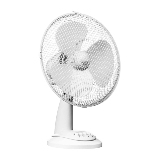 premier housewares Three Speed Oscillation White Desk Fan
