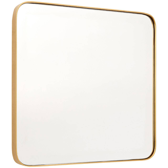Premier Housewares Tia Small Gold Finish Square Wall Mirror