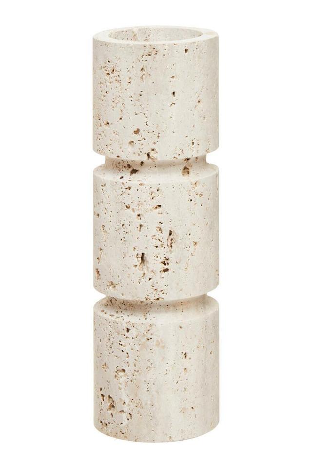 Premier Housewares Tibor Travertine Large Candle Holder