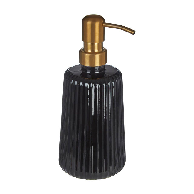 Premier Housewares Ticino Brittany Black Glass Lotion Dispenser