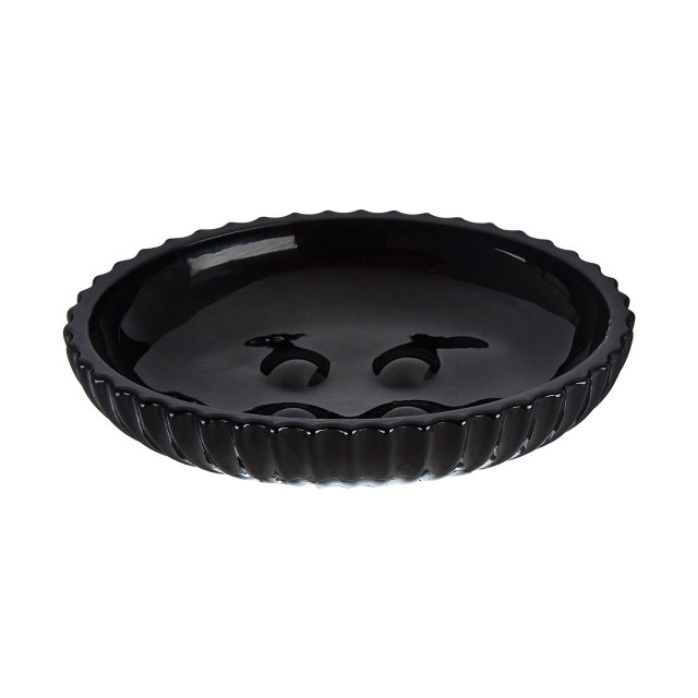 Premier Housewares Ticino Brittany Black Glass Soap Dish