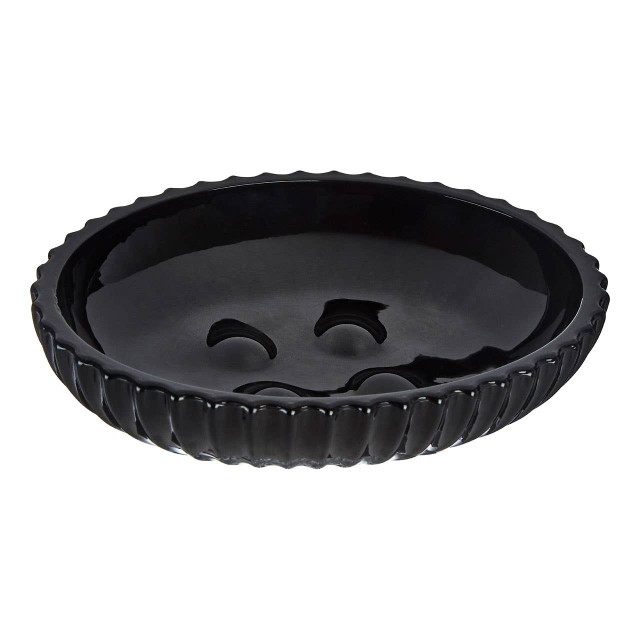 Premier Housewares Ticino Brittany Black Glass Soap Dish