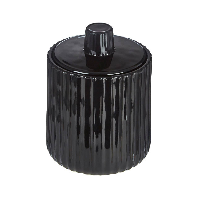 Premier Housewares Ticino Brittany Black Glass Storage Jar