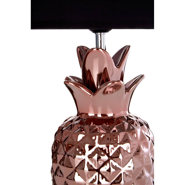 Premier Housewares Tiziano Pineapple Copper Ceramic Lamp