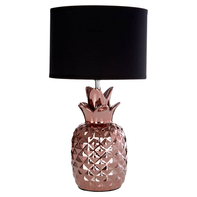 premier housewares Tiziano Pineapple Copper Ceramic Lamp