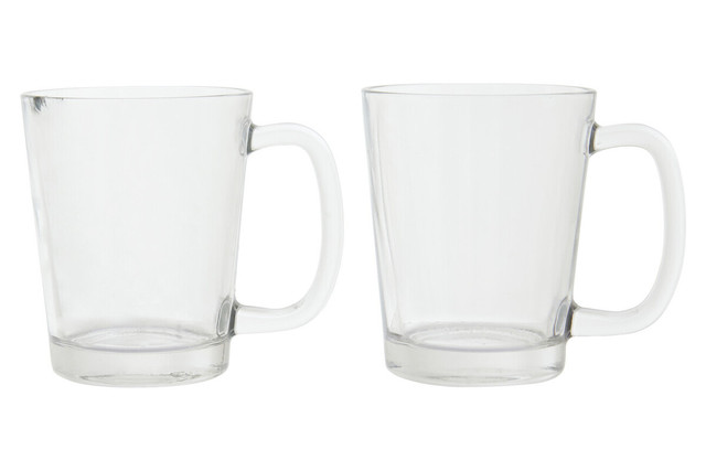 Premier Housewares Torta Set Of Four Glass Clear Glass Mugs