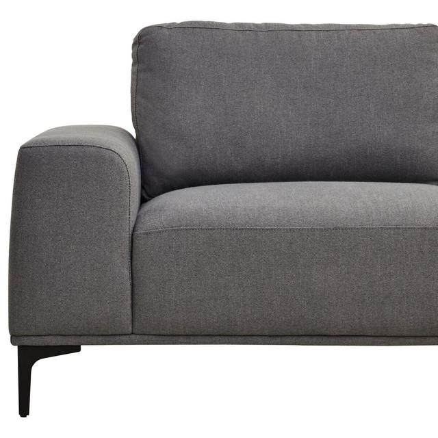 Premier Housewares Toulon 3 Seat Grey Fabric Right Chaise Sofa
