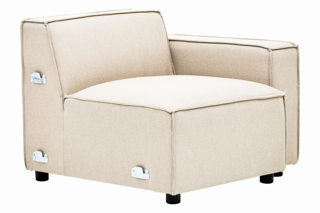 premier housewares Toulouse Cream Fabric Left Arm Sofa