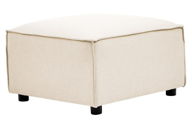 Premier Housewares Toulouse Cream Fabric Sofa Ottoman