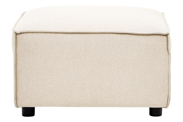 Premier Housewares Toulouse Cream Fabric Sofa Ottoman