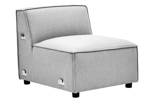 Premier Housewares Toulouse Grey Fabric Armless Sofa