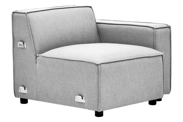 Premier Housewares Toulouse Grey Fabric Left Arm Sofa