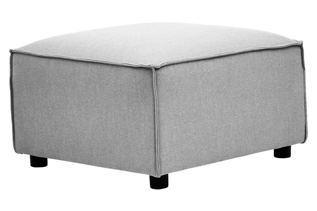 Premier Housewares Toulouse Grey Fabric Sofa Ottoman