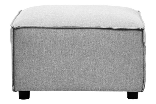 Premier Housewares Toulouse Grey Fabric Sofa Ottoman